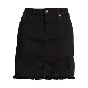Good American Black Denim Skirt
